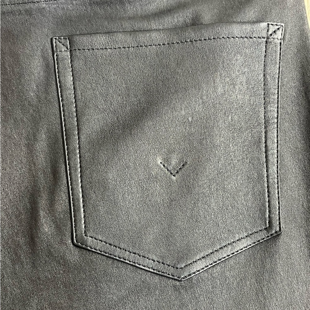 Black Leather Hudson Harlow Pants 100% Lamb Leather - Picture 8 of 15